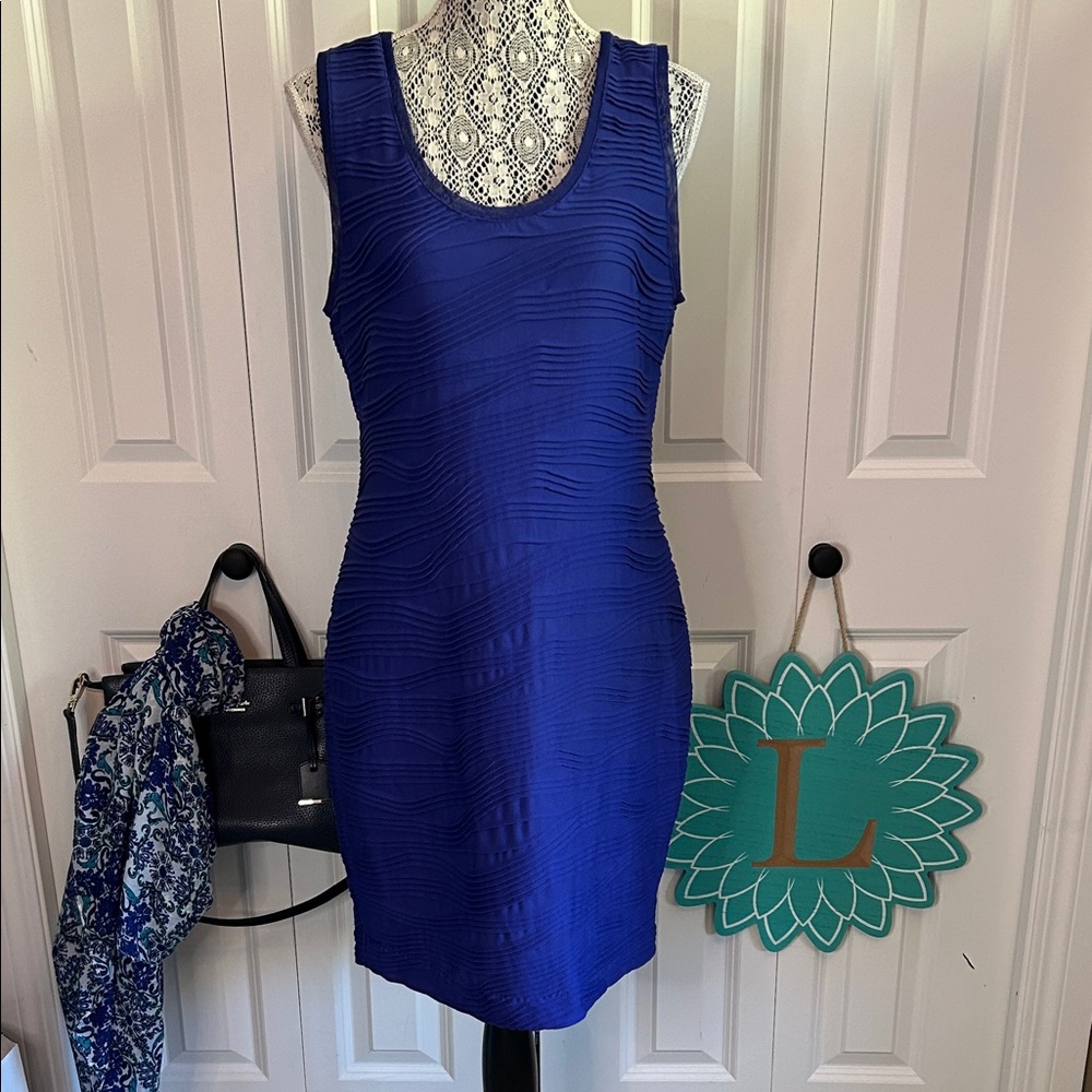 Rachel Rachel Roy Royal Blue Bodycon Bandage Sleeveless Mini Dress - XL